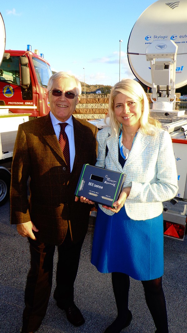 Gen. Pietro Finocchio, ITAF (Ret.), chapter president, joins Marina Ruggieri, a professor at the University of Rome Tor Vergata and chapter vice president, at the November workshop.